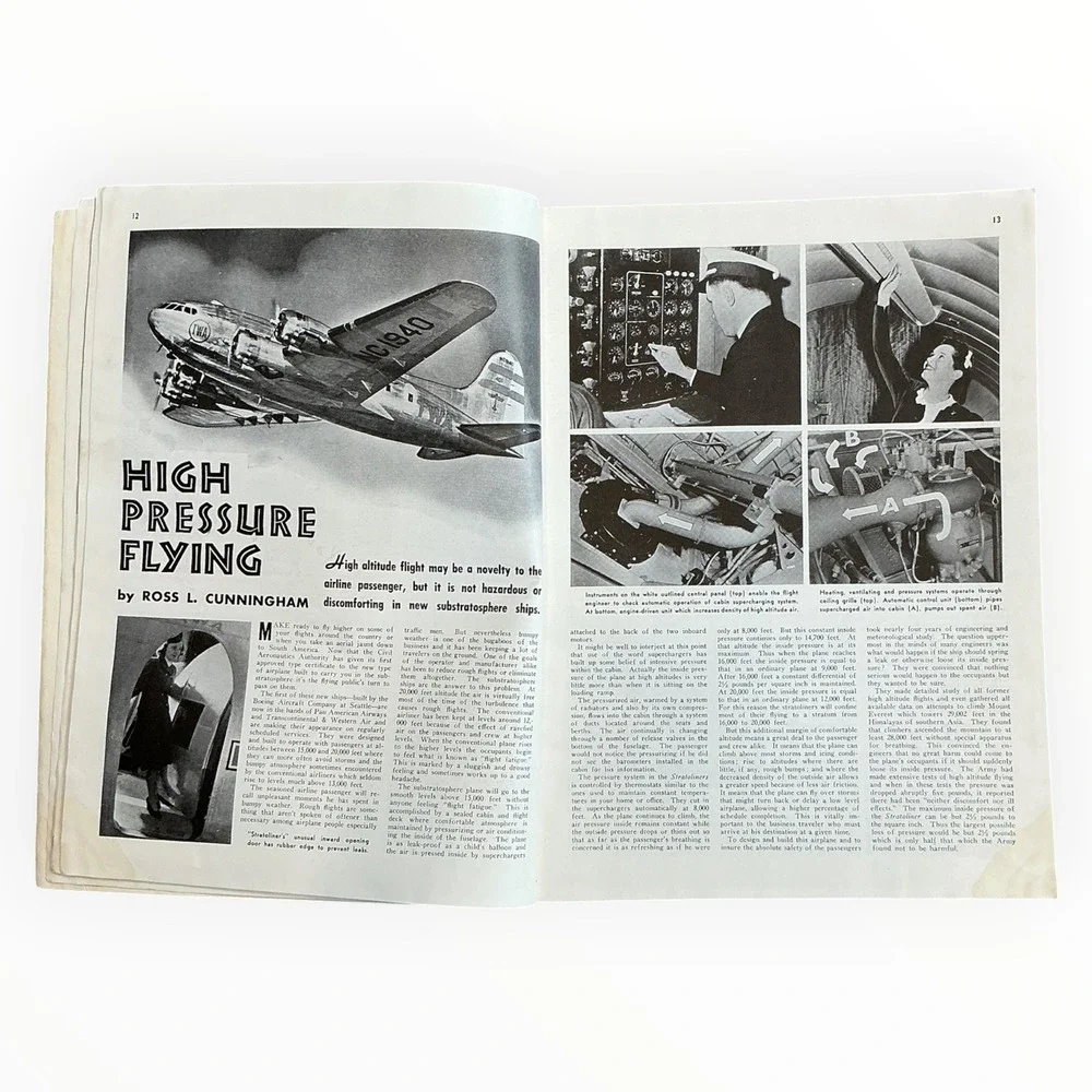 Flying and Popular Aviation Sept 1940 Panama Defense Vought SBU-1 WWII Magazine